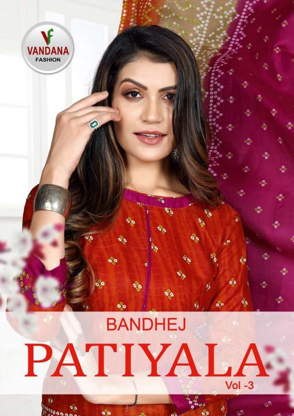 Vandana Bandhej Patiyala Vol-3 indo Cotton Patiyala Dress Material